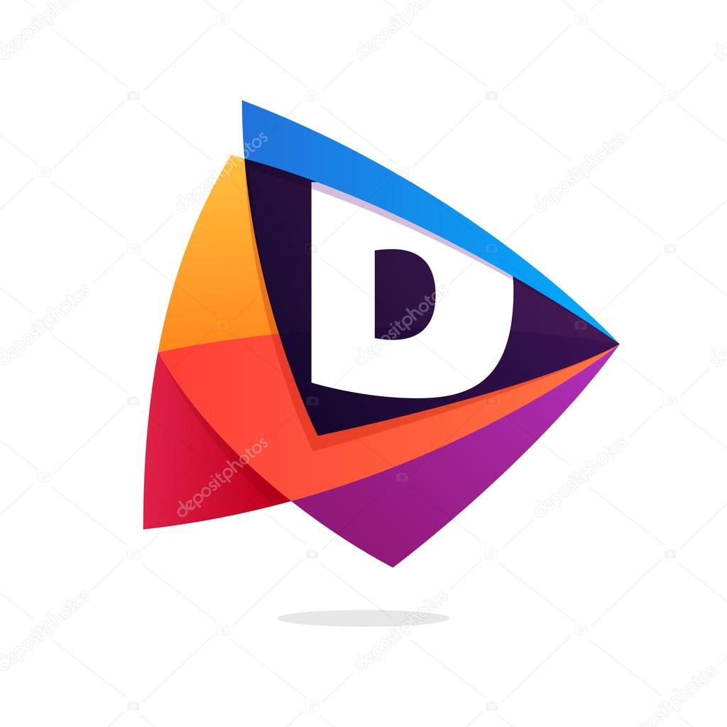 Multicolor vector letters for app icon, corporate identity, card, labels or posters.