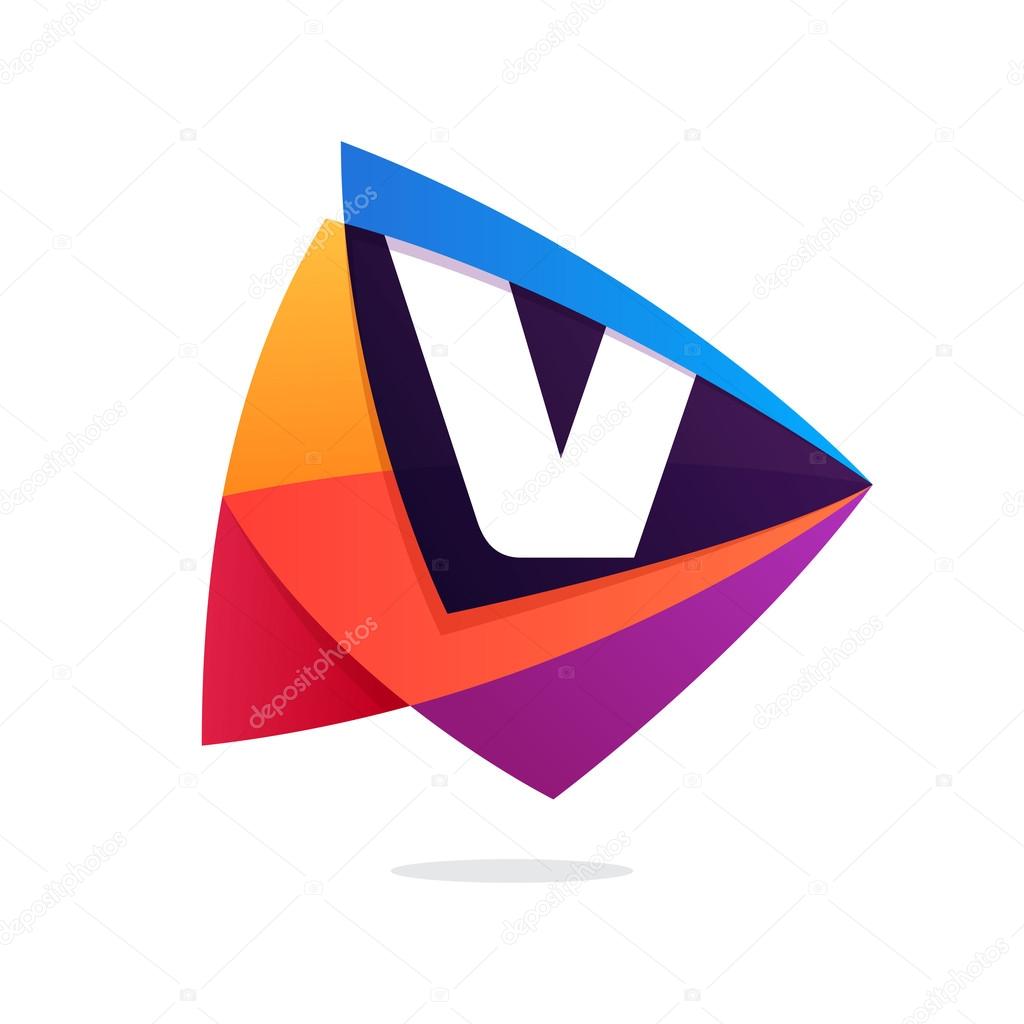Multicolor vector letters for app icon, corporate identity, card, labels or posters.