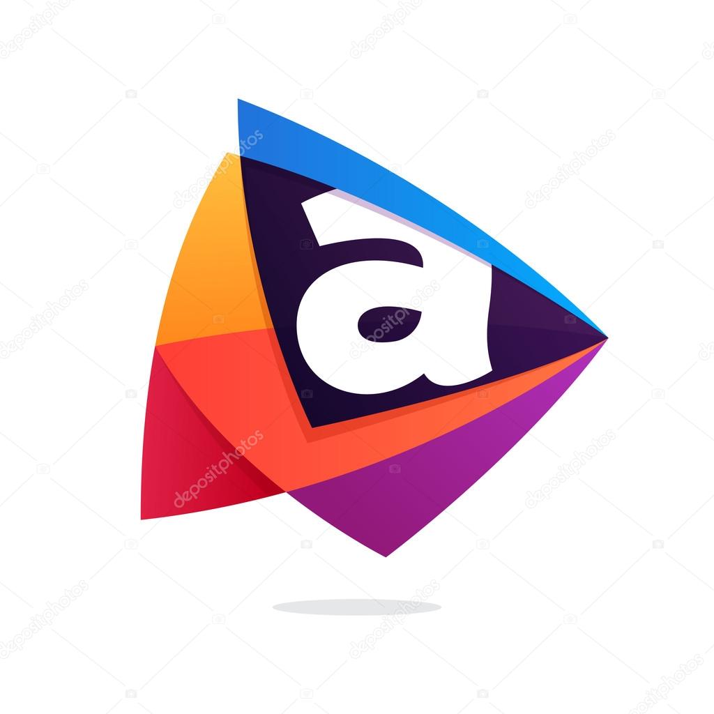 Multicolor vector letters for app icon, corporate identity, card, labels or posters.