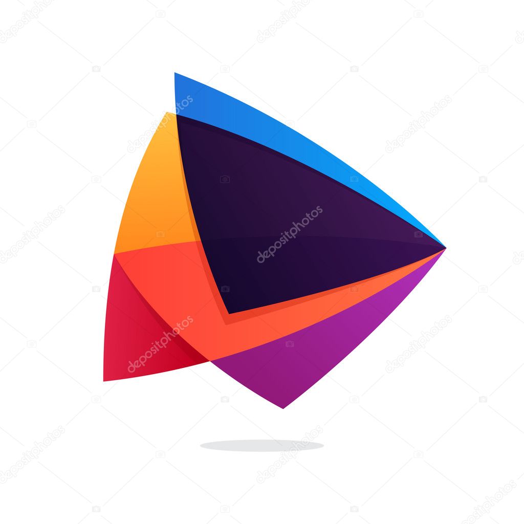 Multicolor vector letters for app icon, corporate identity, card, labels or posters.