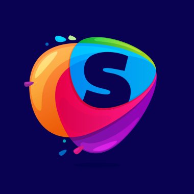 S harfi logo üçgen Kavşağı simgesi.