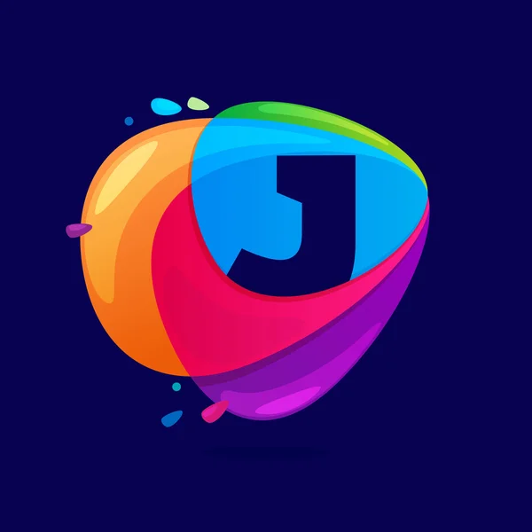 Γράμμα J λογότυπο στο τριγωνικό εικονίδιο διασταύρωση. — Διανυσματικό Αρχείο