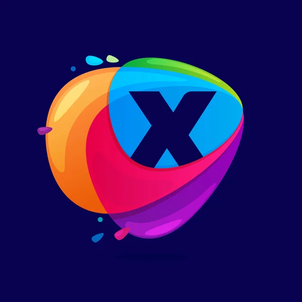Mektup X logo üçgen Kavşağı simgesi. — Stok Vektör