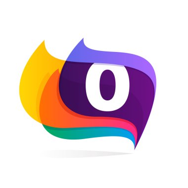 Sıfır logo tüy veya bayrak simgesi.