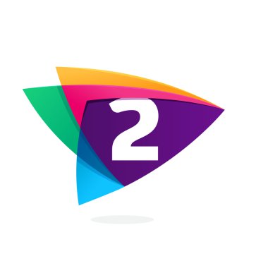 İki numaralı logo üçgen Kavşağı simgesi. 