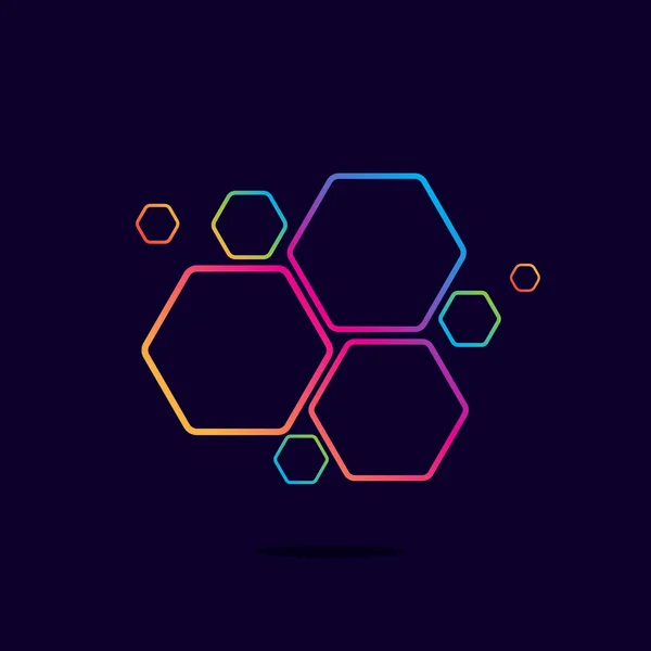 Logo motif hexagone . — Image vectorielle