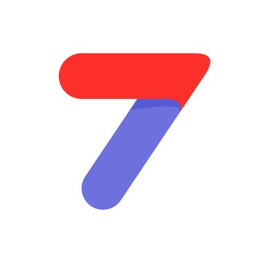 Hızlı hız spor yuvarlak sayısı yedi logo.