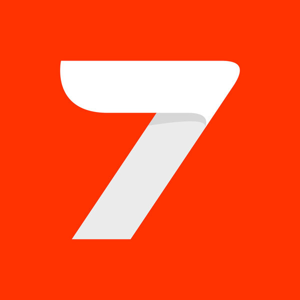 Fast speed sport number seven logo.