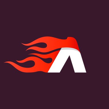 Hızlı ateş harfi Karanlık bir logo.