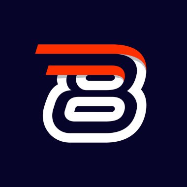 Hızlı hızlı spor sekiz numara logosuna siyah.