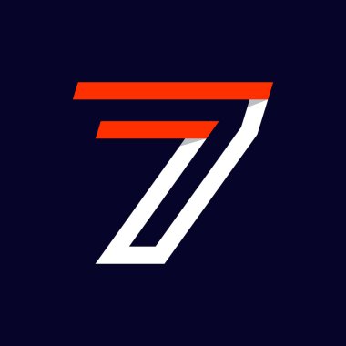 Hızlı hızlı spor 7 numara logosuna siyah.