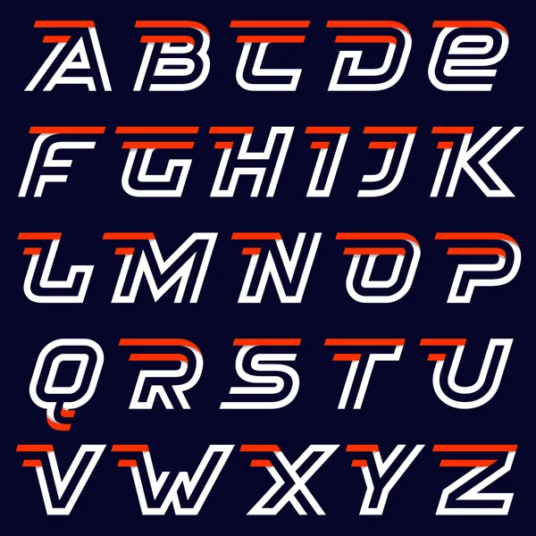 Hızlı hızlı alfabe siyah. İki sıra harfler. 