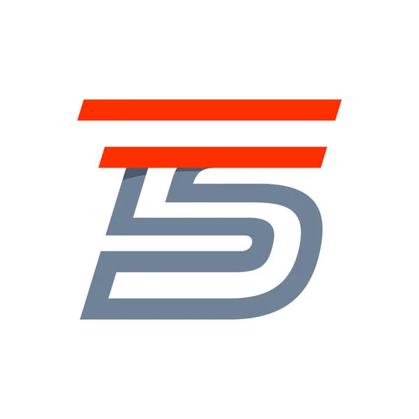 Швидкісний спортивний номер п'ять логотипів . — стоковий вектор