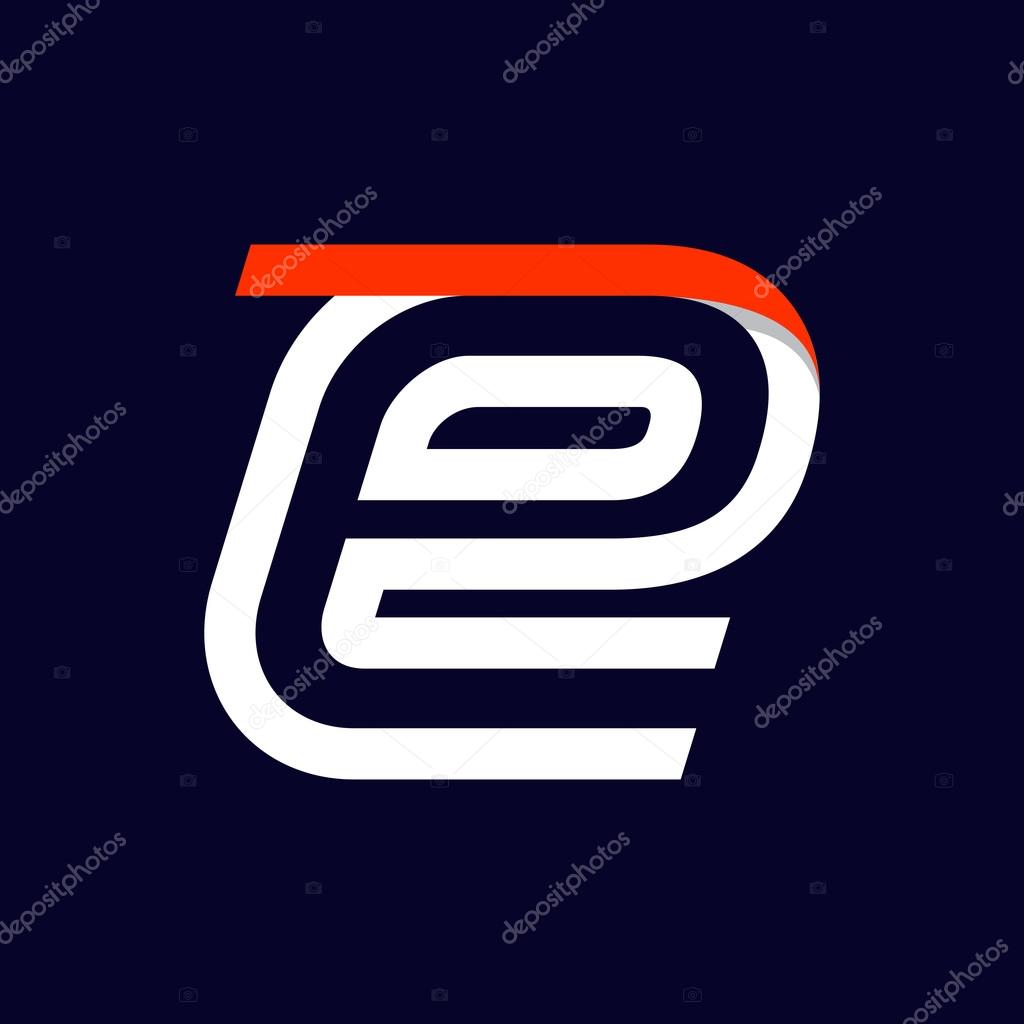 Fast speed two lines letter E logo on black. Sport elements for sportswear, t-shirt, banner, card, labels or posters.