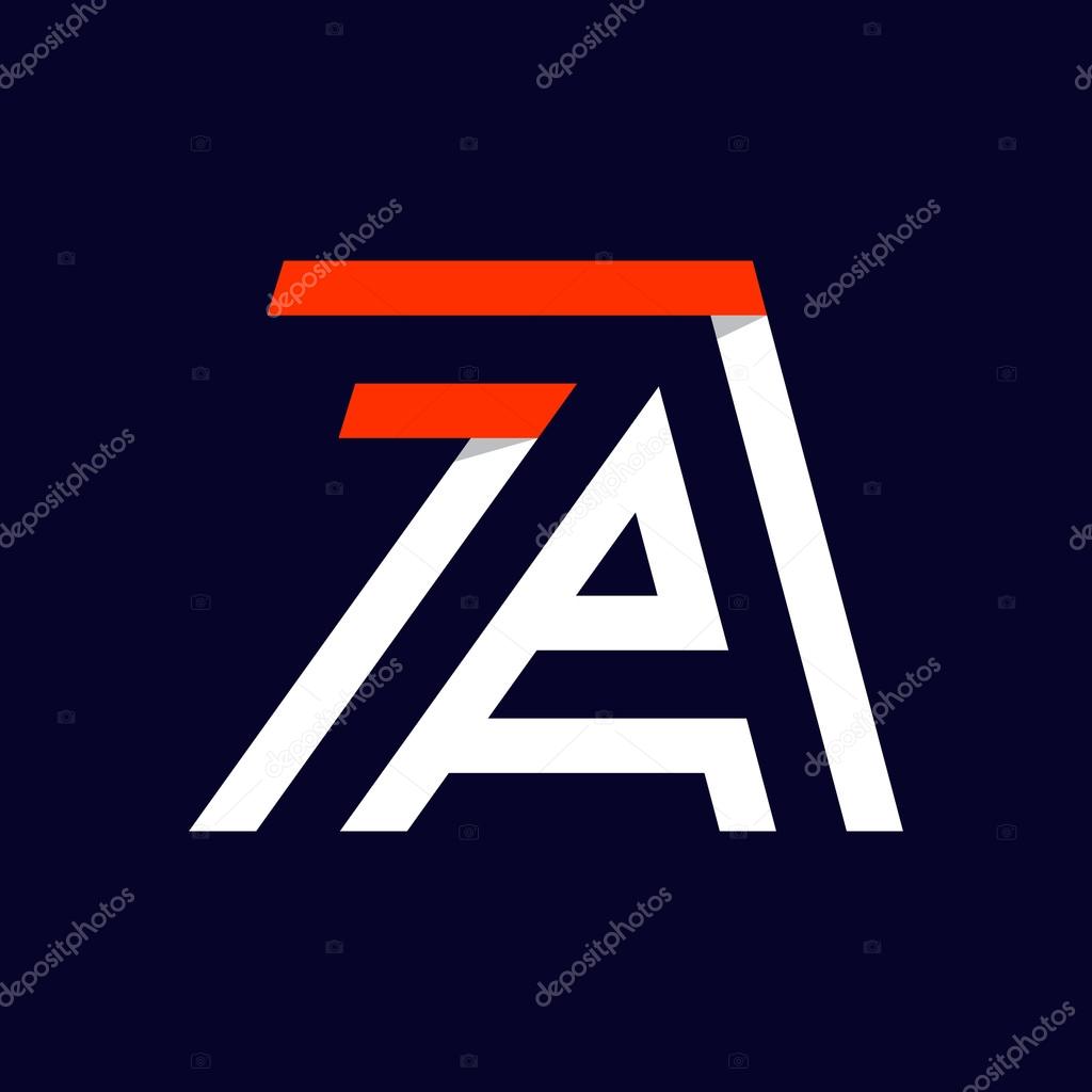 Fast speed two lines letter A logo on black. Sport elements for sportswear, t-shirt, banner, card, labels or posters.