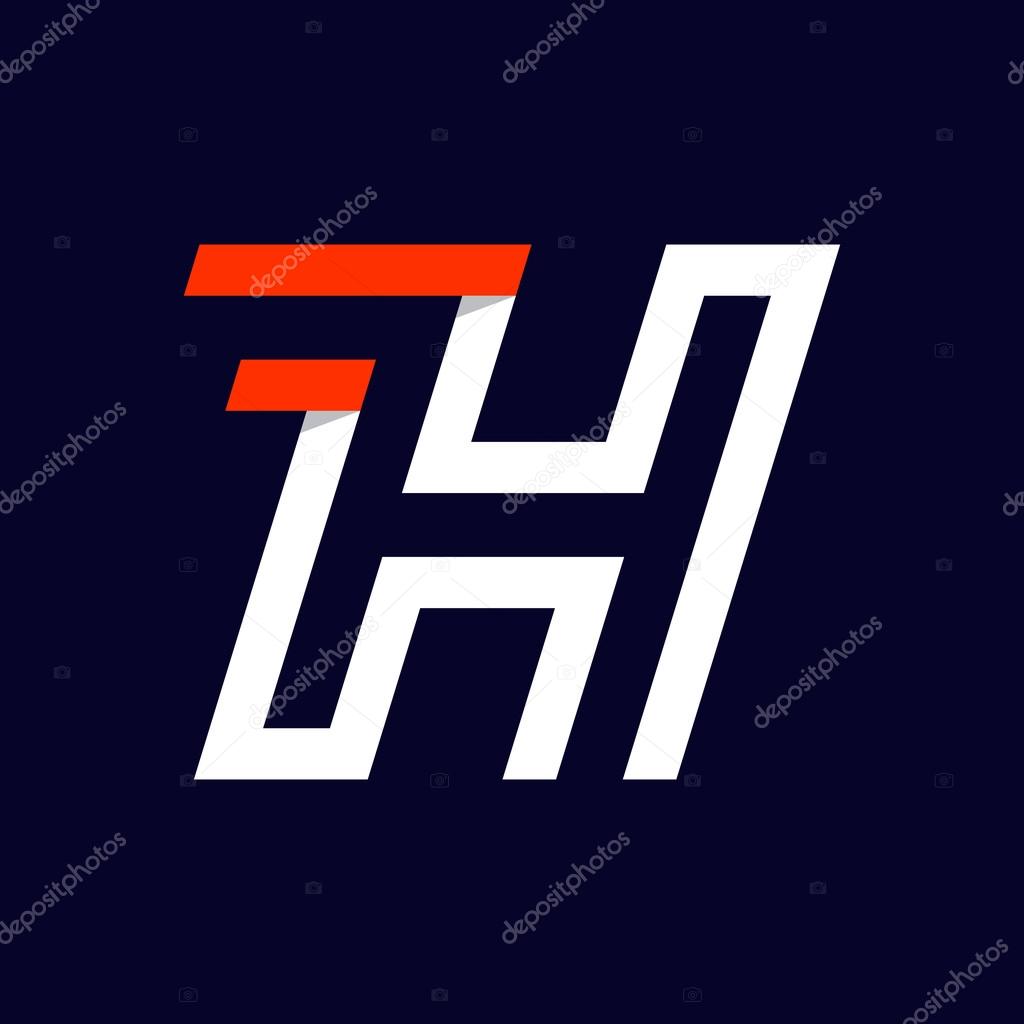 Fast speed two lines letter H logo on black. Sport elements for sportswear, t-shirt, banner, card, labels or posters.