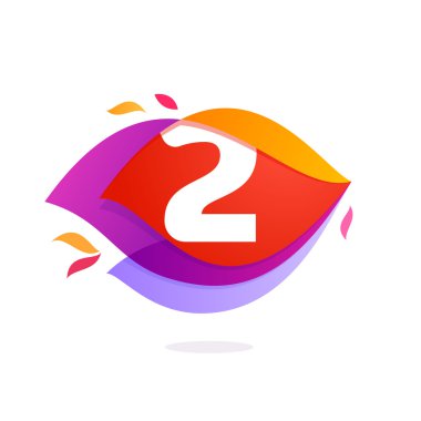 İki numaralı logo alev kavşak simgesi. 