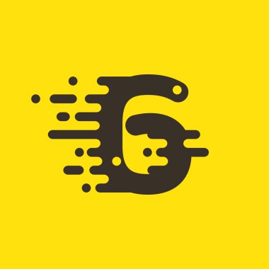 Hızlı hızlı taksi hizmeti için 6 nolu logo.