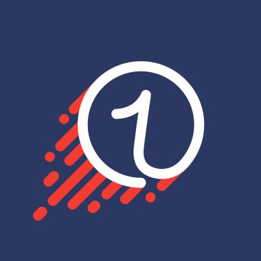 Daire hız hattı ile bir logo.