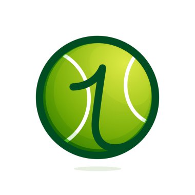 Tenis topu ile bir logo.