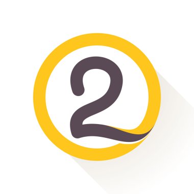 Daire içinde iki numaralı logo. 