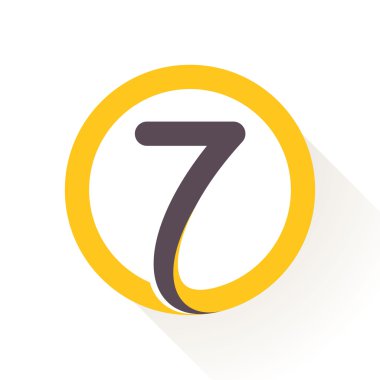 Daire içinde yedi numaralı logo. 