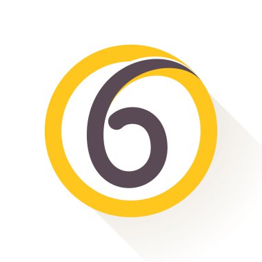 Daire içinde altı numaralı logo. 