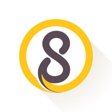 Daire içinde sekiz numaralı logo. 