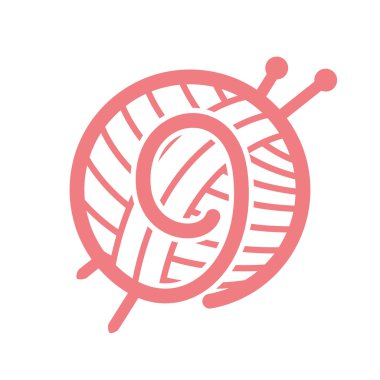 İplik ve örgü iğneleri çarpık lıklı dokuz numaralı logo.