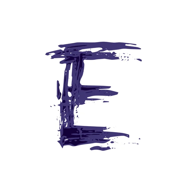 Ręka logo literę E 30x20cm. — Wektor stockowy