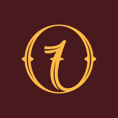 Bir logo vintage daire içinde numara.