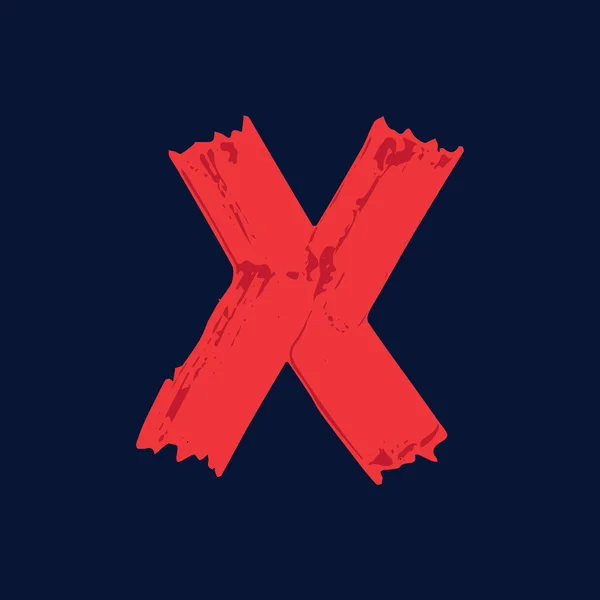 Letra X logo con pinceladas grunge . — Archivo Imágenes Vectoriales