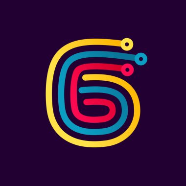 Altı numaralı logo tarafından elektrik hattı kurdu.