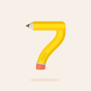 Yedi numara logo kalem tarafından oluşturulmuş. 