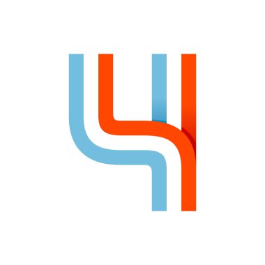 Paralel çizgiler tarafından kurulan dördüncü logosu
