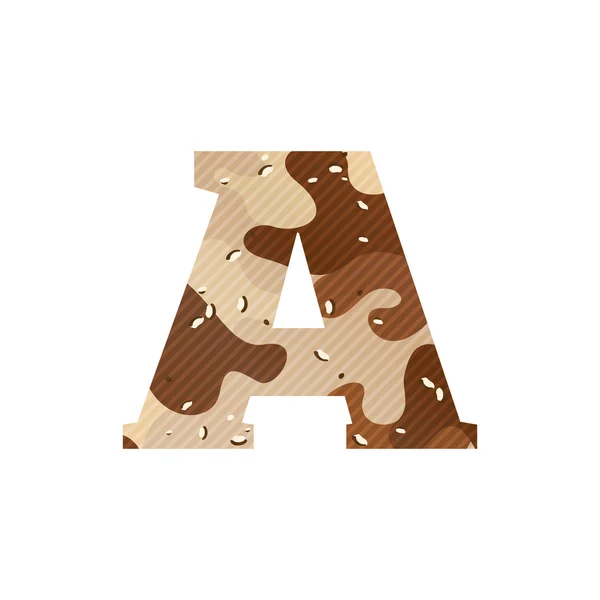 Lettre A logo avec camouflage désert . — Image vectorielle