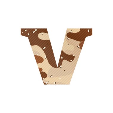 Çöl kamuflaj logolu harf V.