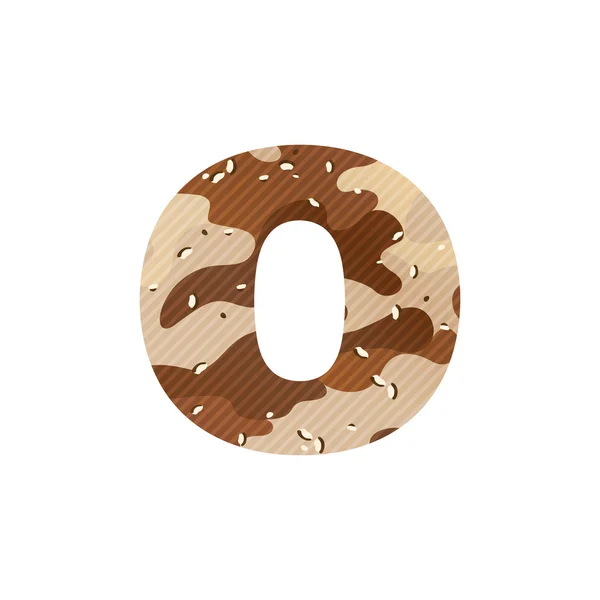 Letra O logo con camuflaje desierto . — Archivo Imágenes Vectoriales