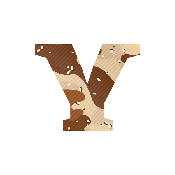 Letter Y logo with desert camouflage. — Stock Vector