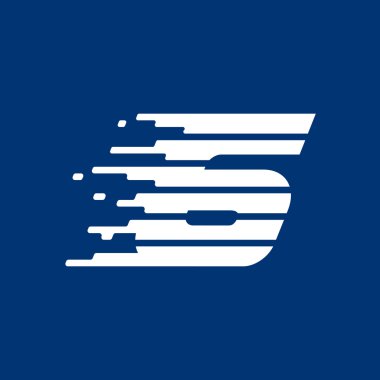 Hızlı hızlı çizgilerle altı numara logosu.