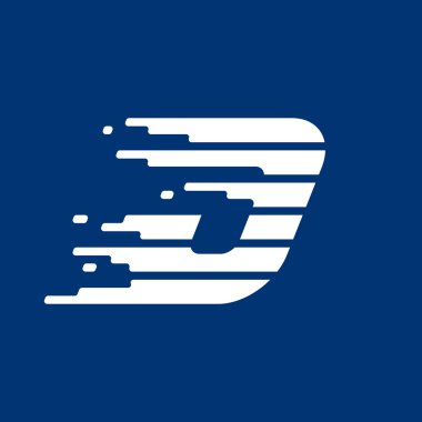 Hızlı hızlı satırları logolu J harfi. 