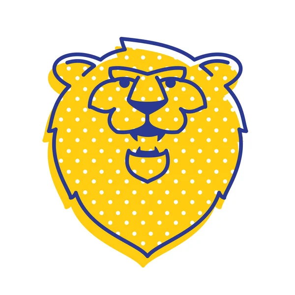 Löwenkopf-Logo. — Stockvektor