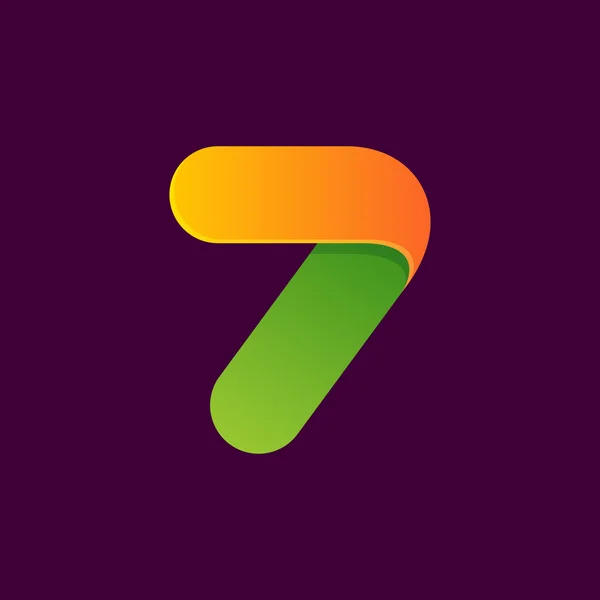 Logo Nummer sieben — Stockvektor