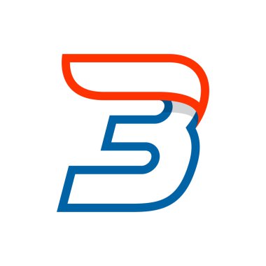 Kırmızı kanatlı üç numaralı logo.