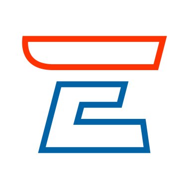 Kırmızı kanatlı E harfi logosu.