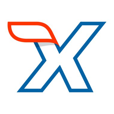 Kırmızı kanatlı X harfi logosu.