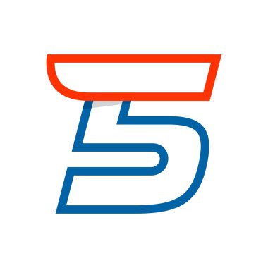 Beş numaralı logosu ile kırmızı kanat.