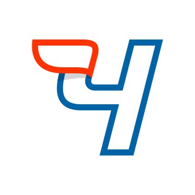 Kırmızı kanat ile 4 numaralı logo.