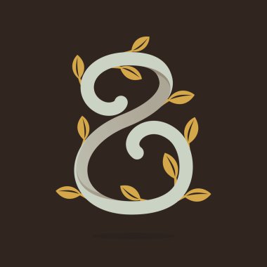 Altın yaprakları ile Number eight logosu