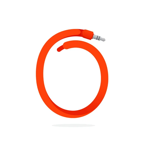 Nummer Zero logo gevormd door Jack Cable. — Stockvector